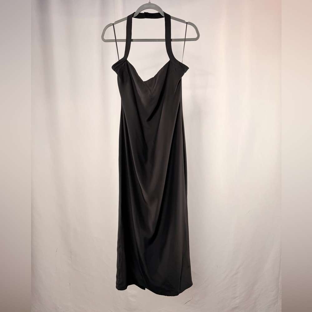 NWT Reformation Alli Silk Midi Dress in Black Size 4 - Picture 4 of 10